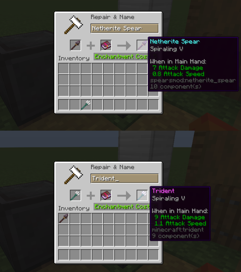 Spear Minecraft Java Simple Spears — скачать мод на Майнкрафт