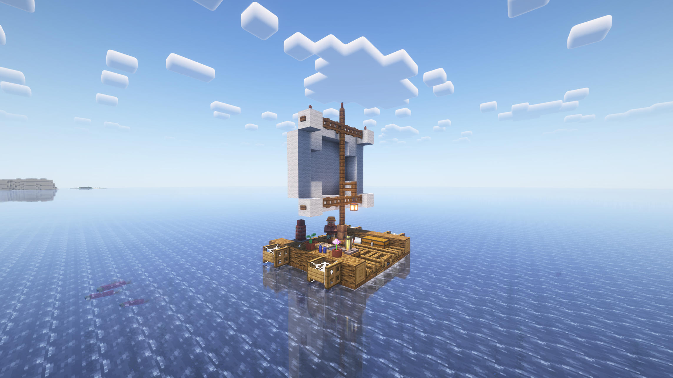 Mining Rafts Villager Rafts — скачать мод на Майнкрафт