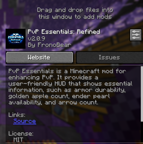 Apvp Essentials PVP essentials Refined — скачать мод на Майнкрафт