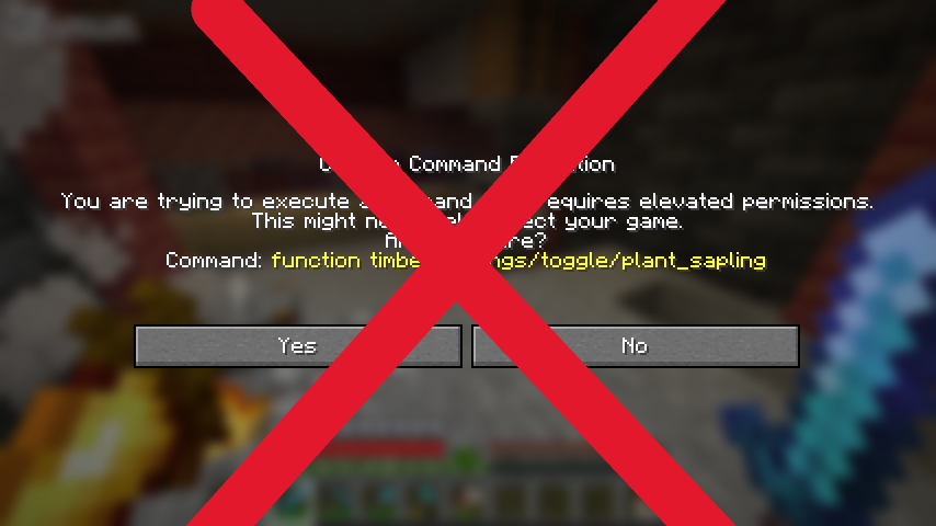 No Command Button No Command Confirm — скачать мод на Майнкрафт