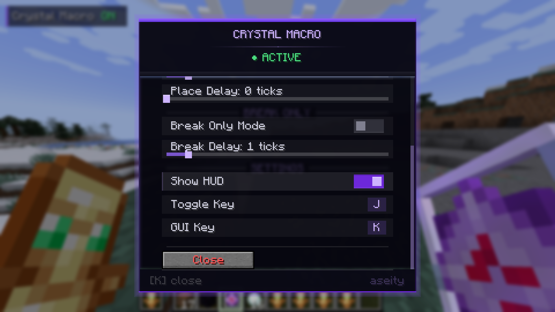 Crystal Macro Mod — скачать мод на Майнкрафт